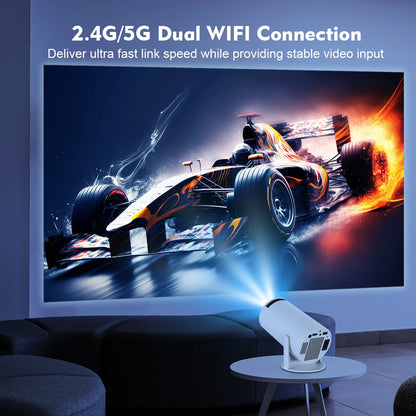 HY300 Pro 4K Projector 260ANSI Android 11 Portable Projector Dual Wifi6 BT5.0 Outdoor Cinema Home Theater Support 720P